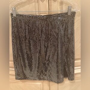 NWOT Sincerely Jules Black Shiny Skirt size Large